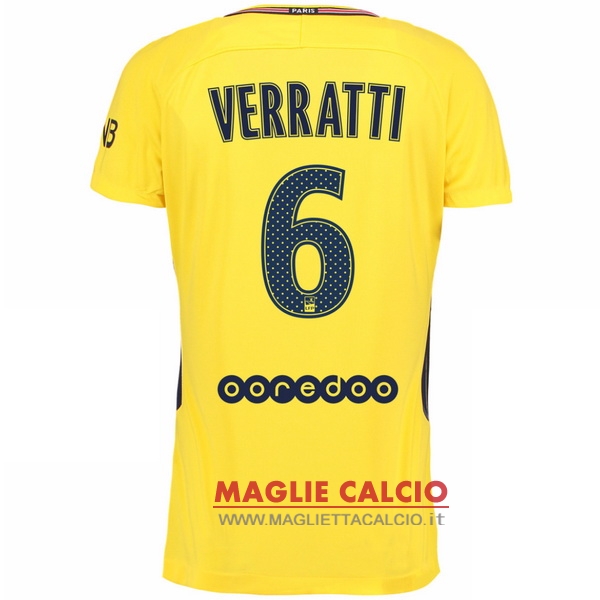 nuova maglietta paris saint germain 2017-2018 verratti 6 seconda